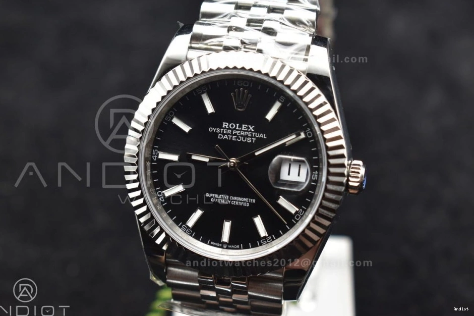Black 41 Dial DateJust SA 633 126334 Best 904L 1:1 Edition Bracelet WellDesigned DIWF Jubilee Stick Steel on 0822